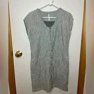 Kuhl Charcoal Button-Up Midi Dress